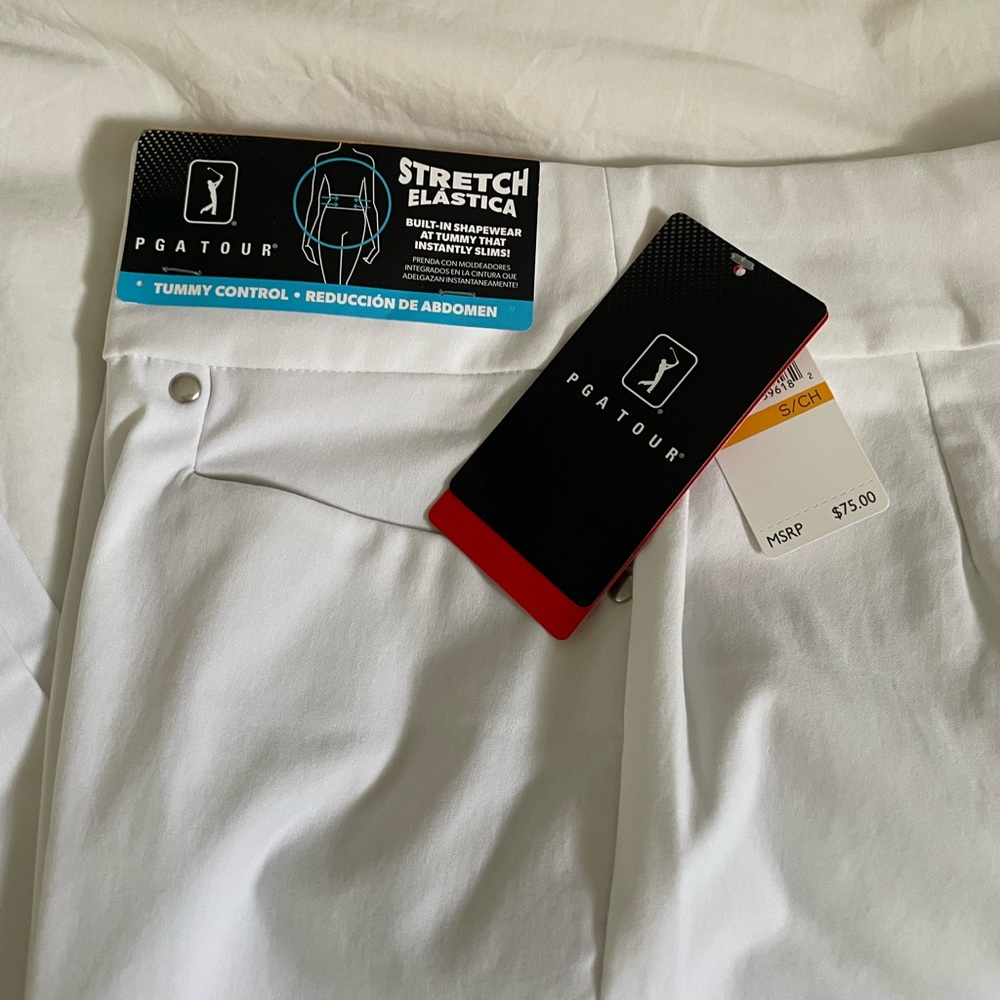 PGA Tour white womens golf pants size small